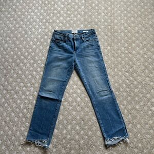 Frame Le High Straight Cutoff Jean
